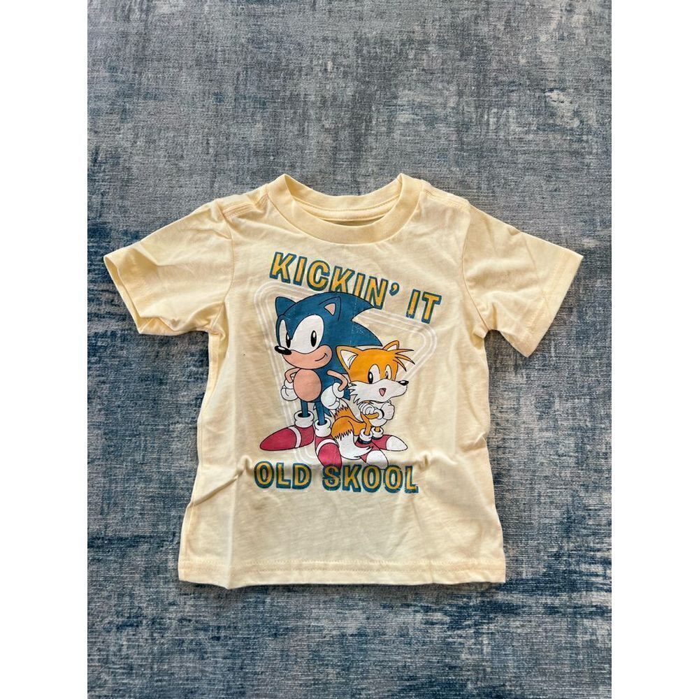 New! Sonic The Hedgehog Kickin It Short Sleeve Tee 12 Months